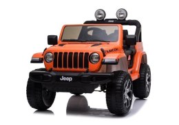 LEAN CARS Auto na Akumulator Jeep Rubicon 4x4 Pomarańczowy