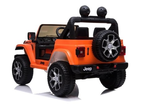 LEAN CARS Auto na Akumulator Jeep Rubicon 4x4 Pomarańczowy LEAN CARS Auto na Akumulator Jeep Rubicon 4x4 Pomarańczowy