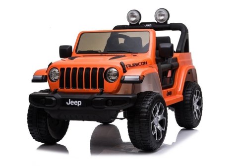 LEAN CARS Auto na Akumulator Jeep Rubicon 4x4 Pomarańczowy LEAN CARS Auto na Akumulator Jeep Rubicon 4x4 Pomarańczowy