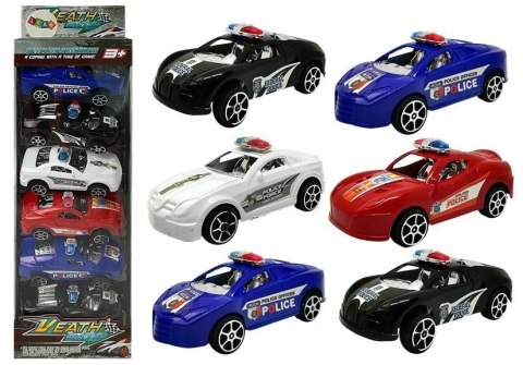 LEAN TOYS Zestaw Autek Samochodzików Policja Straż z Napędem 6 szt LEAN TOYS Zestaw Autek Samochodzików Policja Straż z Napędem 6 szt