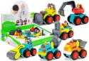 LEAN Toys Autko Budowlane Dla Malucha Betoniarka Walec Spychacz Wywrotka5 Rodzajów