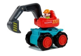 LEAN Toys Autko Budowlane Dla Malucha Betoniarka Walec Spychacz Wywrotka5 Rodzajów