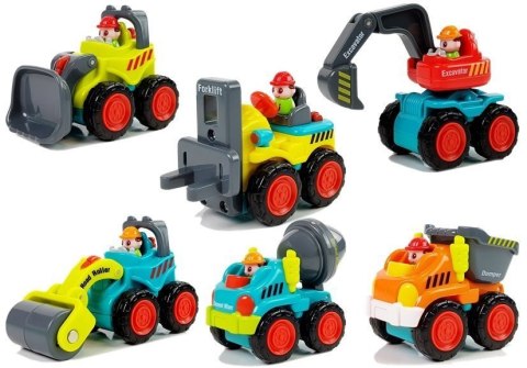 LEAN Toys Autko Budowlane Dla Malucha Betoniarka Walec Spychacz Wywrotka5 Rodzajów LEAN Toys Autko Budowlane Dla Malucha Betoniarka Walec Spychacz Wywrotka5 Rodzajów