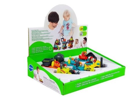 LEAN Toys Autko Budowlane Dla Malucha Betoniarka Walec Spychacz Wywrotka5 Rodzajów LEAN Toys Autko Budowlane Dla Malucha Betoniarka Walec Spychacz Wywrotka5 Rodzajów