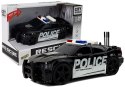 LEAN Toys Auto Policja z Naciągiem, Światłami i Dźwiękami 1:20