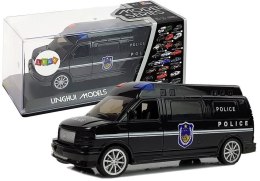 LEAN Toys Auto Policja z Naciągiem ze światłami i dźwiękiem