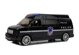 LEAN Toys Auto Policja z Naciągiem ze światłami i dźwiękiem