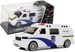 LEAN Toys Auto Policja z Naciągiem ze światłami i dźwiękiem