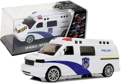 LEAN Toys Auto Policja z Naciągiem ze światłami i dźwiękiem LEAN Toys Auto Policja z Naciągiem ze światłami i dźwiękiem