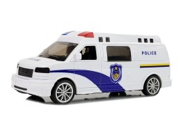 LEAN Toys Auto Policja z Naciągiem ze światłami i dźwiękiem