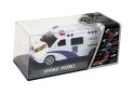 LEAN Toys Auto Policja z Naciągiem ze światłami i dźwiękiem