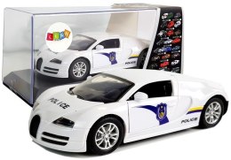 LEAN Toys Auto Sportowe Policyjne Policja z Napędem Dźwięk Światła Białe