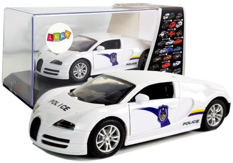 LEAN Toys Auto Sportowe Policyjne Policja z Napędem Dźwięk Światła Białe LEAN Toys Auto Sportowe Policyjne Policja z Napędem Dźwięk Światła Białe