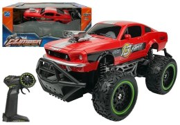 LEAN Toys Auto Zdalnie Sterowane R/C 6.5 km/h Wysokie Koła Czerwone