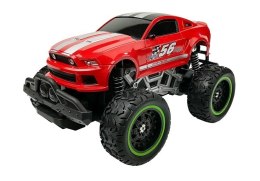 LEAN Toys Auto Zdalnie Sterowane R/C 6.5 km/h Wysokie Koła Czerwone