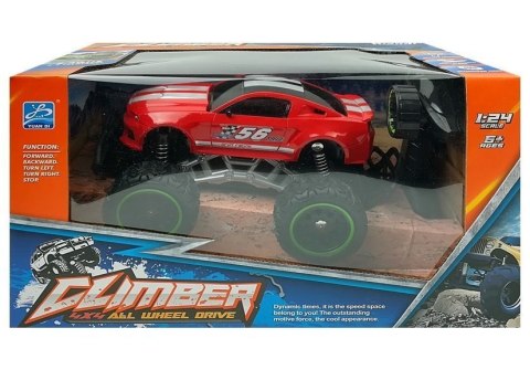 LEAN Toys Auto Zdalnie Sterowane R/C 6.5 km/h Wysokie Koła Czerwone LEAN Toys Auto Zdalnie Sterowane R/C 6.5 km/h Wysokie Koła Czerwone
