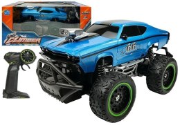 LEAN Toys Auto Zdalnie Sterowane R/C 6.5 km/h Wysokie Koła Niebieskie