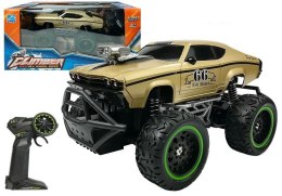 LEAN Toys Auto Zdalnie Sterowane R/C 6.5 km/h Wysokie Koła Złoty