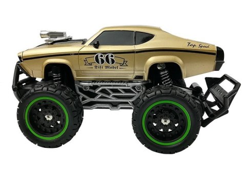 LEAN Toys Auto Zdalnie Sterowane R/C 6.5 km/h Wysokie Koła Złoty LEAN Toys Auto Zdalnie Sterowane R/C 6.5 km/h Wysokie Koła Złoty