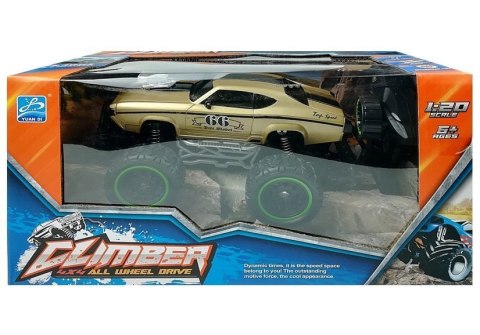 LEAN Toys Auto Zdalnie Sterowane R/C 6.5 km/h Wysokie Koła Złoty LEAN Toys Auto Zdalnie Sterowane R/C 6.5 km/h Wysokie Koła Złoty