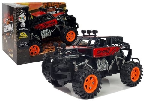 LEAN Toys Auto z Naciągiem Terenowe Czerwone