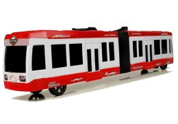 LEAN Toys Autobus Przegubowy z Napędem Frykcyjnym Czerwony