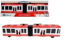 LEAN Toys Autobus Przegubowy z Napędem Frykcyjnym Czerwony