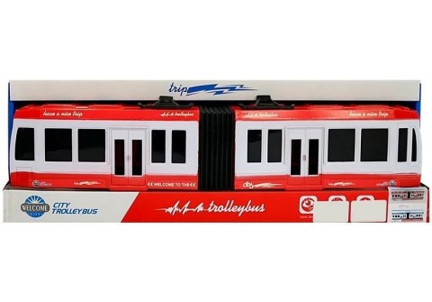 LEAN Toys Autobus Przegubowy z Napędem Frykcyjnym Czerwony LEAN Toys Autobus Przegubowy z Napędem Frykcyjnym Czerwony