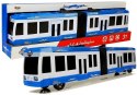 LEAN Toys Autobus Przegubowy z Napędem Frykcyjnym Niebieski