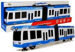 LEAN Toys Autobus Przegubowy z Napędem Frykcyjnym Niebieski