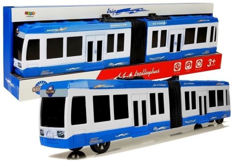 LEAN Toys Autobus Przegubowy z Napędem Frykcyjnym Niebieski LEAN Toys Autobus Przegubowy z Napędem Frykcyjnym Niebieski