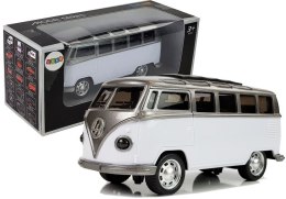 LEAN Toys Autobus Resorak z Napędem Frykcyjnym Na Baterie Światła Dźwięki Biały