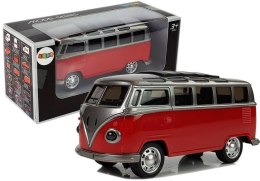 LEAN Toys Autobus Resorak z Napędem Frykcyjnym Na Baterie Światła Dźwięki Czerwony