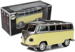 LEAN Toys Autobus Resorak z Napędem Frykcyjnym Na Baterie Światła Dźwięki Żółty