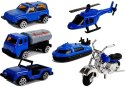 LEAN Toys Ciężarówka z Autkami Policja Garaż Walizka Plansza Do Gry