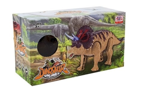 LEAN Toys Dinozaur Triceratops Żółty Na Baterie LEAN Toys Dinozaur Triceratops Żółty Na Baterie