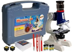 LEAN Toys Duża Walizka Naukowca Mikroskop Dziecięcy Edukacyjny 100x 400x 1200x