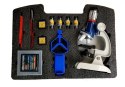 LEAN Toys Duża Walizka Naukowca Mikroskop Dziecięcy Edukacyjny 100x 400x 1200x