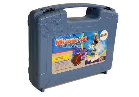 LEAN Toys Duża Walizka Naukowca Mikroskop Dziecięcy Edukacyjny 100x 400x 1200x LEAN Toys Duża Walizka Naukowca Mikroskop Dziecięcy Edukacyjny 100x 400x 1200x