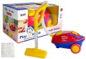 LEAN Toys Duży Odkurzacz Czerwono- Żółty na Baterie Światła Dźwięki