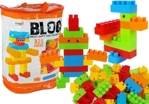 LEAN Toys Duży Zestaw Klocki Konstrukcyjne w worku 320 elementów LEAN Toys Duży Zestaw Klocki Konstrukcyjne w worku 320 elementów