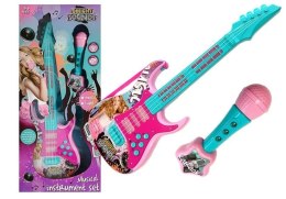LEAN Toys Gitara Z Mikrofonem Zestaw Do Karaoke Światła Dźwięki
