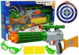 LEAN Toys Karabin na Naboje Piankowe z Tarczą Szary