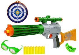 LEAN Toys Karabin na Naboje Piankowe z Tarczą Szary