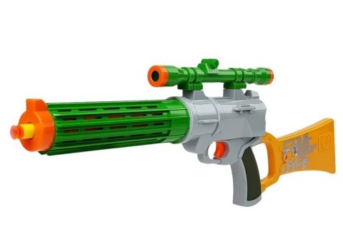 LEAN Toys Karabin na Naboje Piankowe z Tarczą Szary LEAN Toys Karabin na Naboje Piankowe z Tarczą Szary