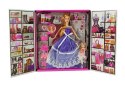 LEAN Toys Lalka Fioletowa Suknia Bal Torebka Szpilki Biżuteria