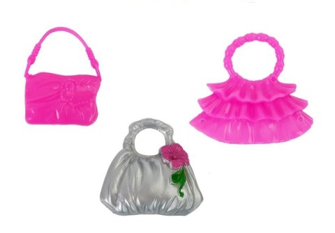 LEAN Toys Lalka Fioletowa Suknia Bal Torebka Szpilki Biżuteria LEAN Toys Lalka Fioletowa Suknia Bal Torebka Szpilki Biżuteria