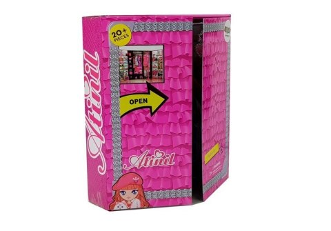 LEAN Toys Lalka Fioletowa Suknia Bal Torebka Szpilki Biżuteria LEAN Toys Lalka Fioletowa Suknia Bal Torebka Szpilki Biżuteria