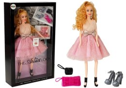 LEAN Toys Lalka Modelka Jasnowłosa 28 cm Torebka Szpilki