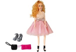 LEAN Toys Lalka Modelka Jasnowłosa 28 cm Torebka Szpilki